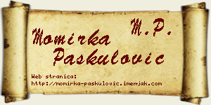 Momirka Paskulović vizit kartica